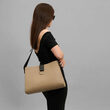 Geanta de piele cu bareta ajustabila MASHA Beige