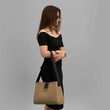 Geanta de piele cu bareta ajustabila MASHA Beige