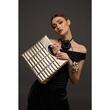 Accesoriu floare de TRANDAFIR AURIU Vintage din piele