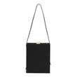Geanta structurata de piele cu design minimalist AMANDA Black
