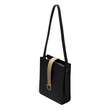 Geanta structurata de piele cu design minimalist AMANDA Black