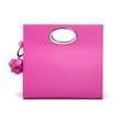 Geanta de mana cu aspect matlasat KELLY Pink