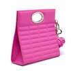 Geanta de mana cu aspect matlasat KELLY Pink