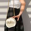 Geanta crossbody de piele MACCA White