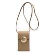 Geanta mini crossbody de piele cu bareta, Mini DOT Beige