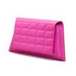 Geanta-plic de piele cu aspect matlasat CIOCO Pink