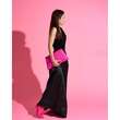 Geanta-plic de piele cu aspect matlasat CIOCO Pink