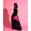 Geanta-plic de piele cu aspect matlasat CIOCO Pink