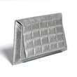 Geanta-plic de piele cu aspect matlasat CIOCO Silver