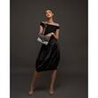 Geanta de piele cu doua compartimente si bareta lant JULLY Black