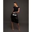 Geanta de piele cu doua compartimente si bareta lant JULLY Black