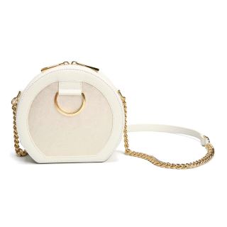 Geanta crossbody de piele MACCA White