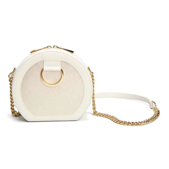 Geanta crossbody de piele MACCA White