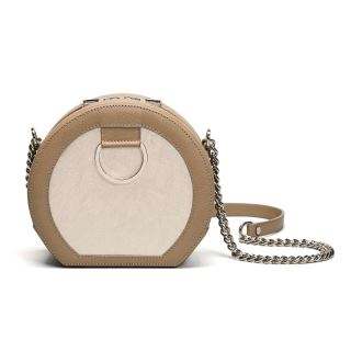 Geanta crossbody de piele MACCA Beige