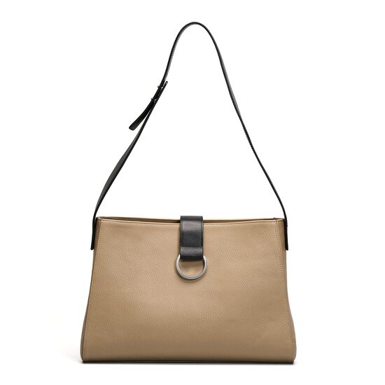 Geanta de piele cu bareta ajustabila MASHA Beige