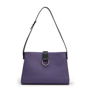 Geanta de piele cu bareta ajustabila MASHA Purple