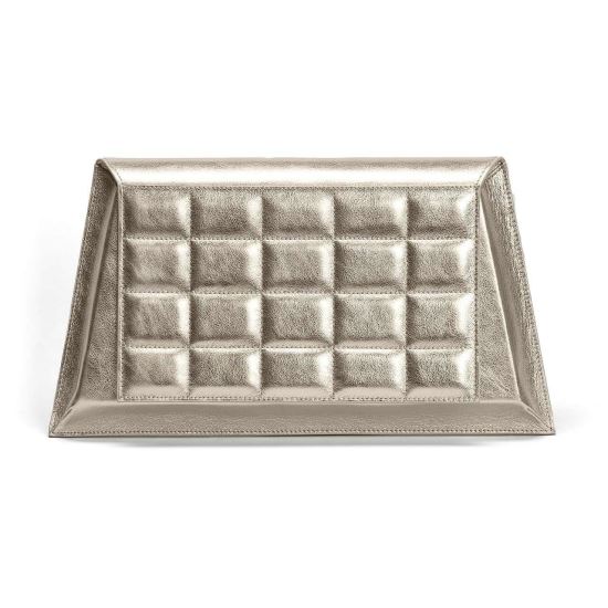 Geanta-plic de piele cu aspect matlasat CIOCO Gold