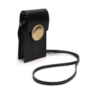 Geanta mini crossbody de piele cu bareta, Mini DOT Black