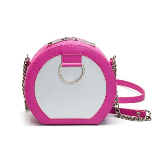 Geanta crossbody de piele MACCA Pink