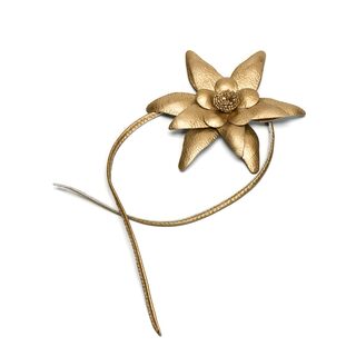 Accesoriu FLOARE DE COLT AURIE din piele 